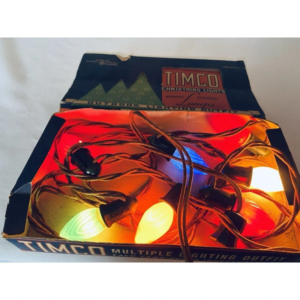 1930's Antique CHRISTMAS TREE Electric Lighting Outfit BOX ONLY, Holiday